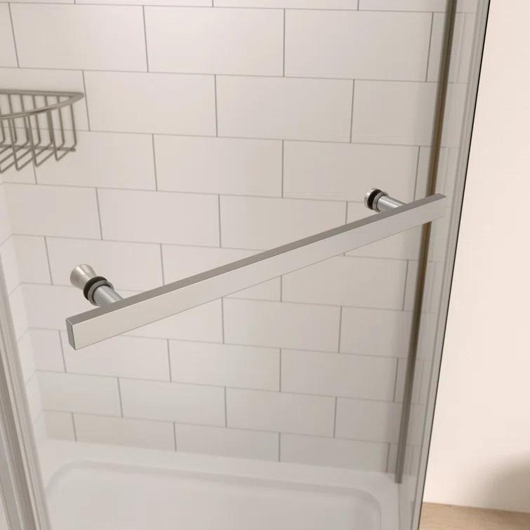 34.75"W x 72"H Swivel Shower Door with 1/4’ Tempered Glass, Frameless Shower Enclosure