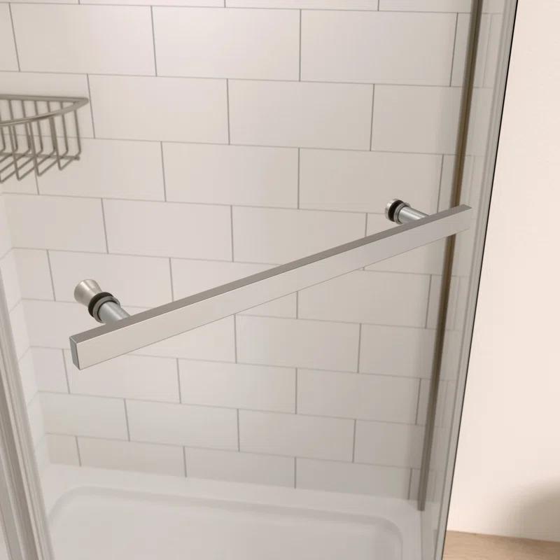 34.75"W x 72"H Swivel Shower Door with 1/4’ Tempered Glass, Frameless Shower Enclosure