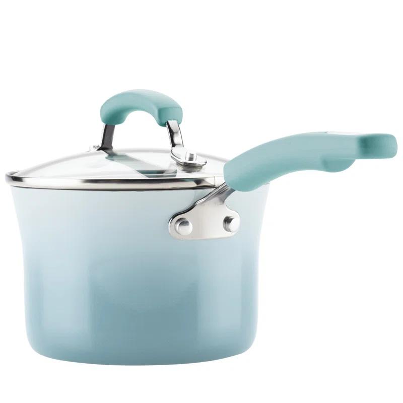 Rachael Ray Rachael Ray Classic Brights Nonstick Cookware Pots and Pans Set with Cooking Tools and Baking Pan, 14 Piece