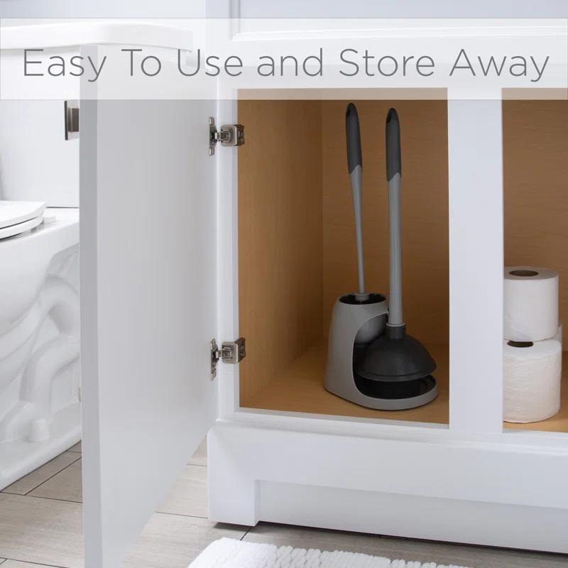 Bath Bliss Bath Bliss Plastic Toilet Brush Set