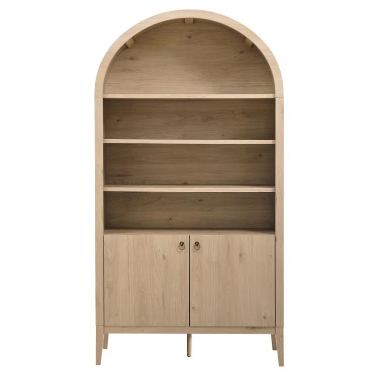 Modway Nolan 74" Tall Arched Storage Display Cabinet Bookshelf