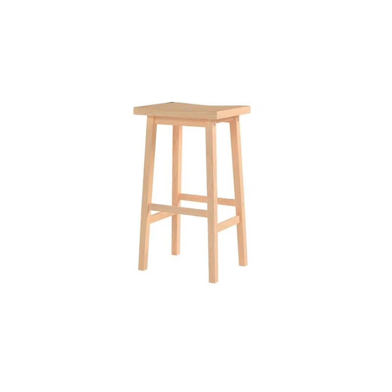 PJ Wood Solid Wood Accent Stool