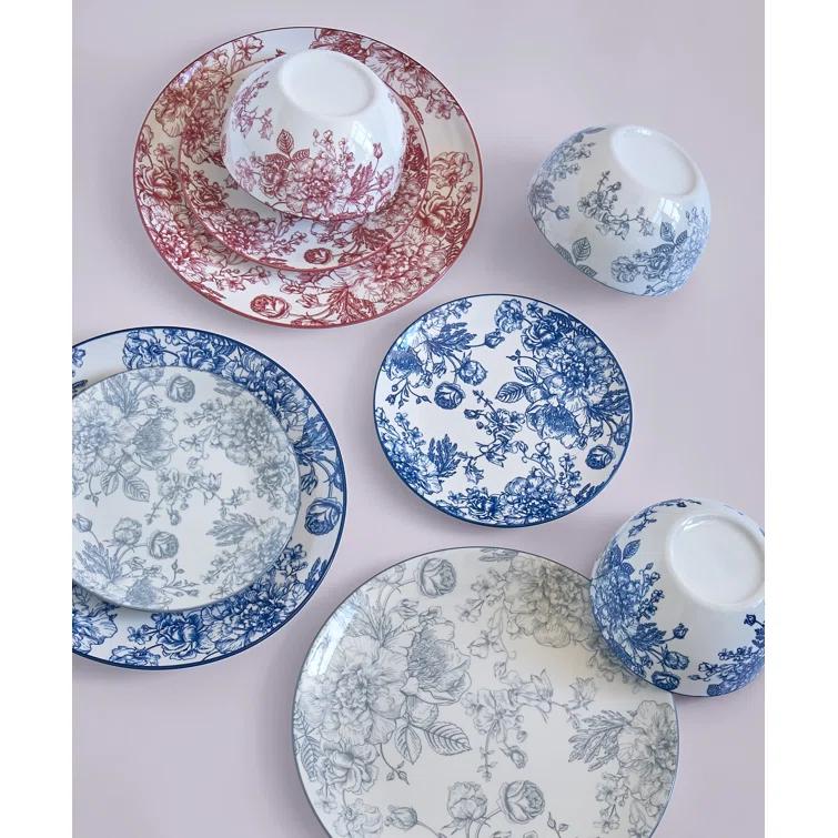 Godinger Silver Art Co Victoria Godinger 12 Piece Dinnerware Set, Service for 4