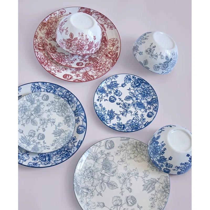 Godinger Silver Art Co Victoria Godinger 12 Piece Dinnerware Set, Service for 4