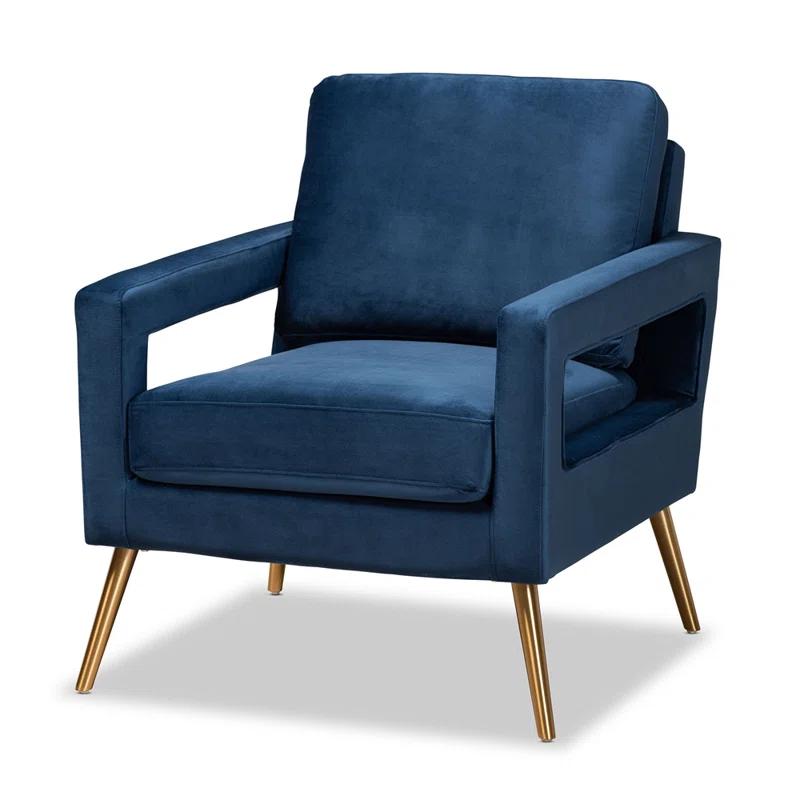 Everly Quinn Arbaaz Velvet Armchair