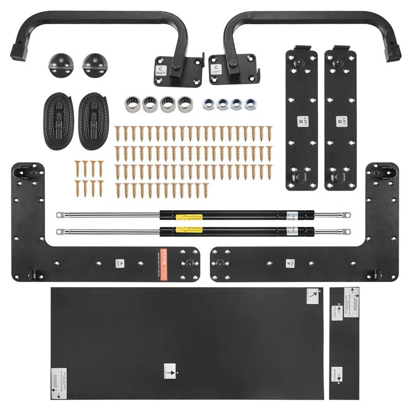 VEVOR Murphy Bed Kit Queen Deluxe DIY Wall Bed Mechanical Hardware Kit Fol