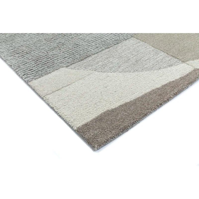 Linn Gallery Hand Tufted Abstract Area Rug in Gray