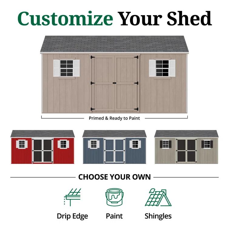 Little Cottage Co. Value Workshop Outdoor Wood Storage Shed