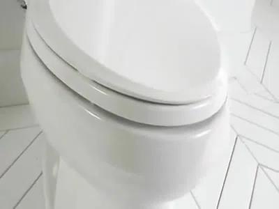 Elongated Toilet Seat, Slow Soft Close, Oval(Oblong) Toilet Seat For Elongated Toilets, Quiet-Close Lid And Seat, Easy To Install And Clean, Never Loosen, Black(18.5)