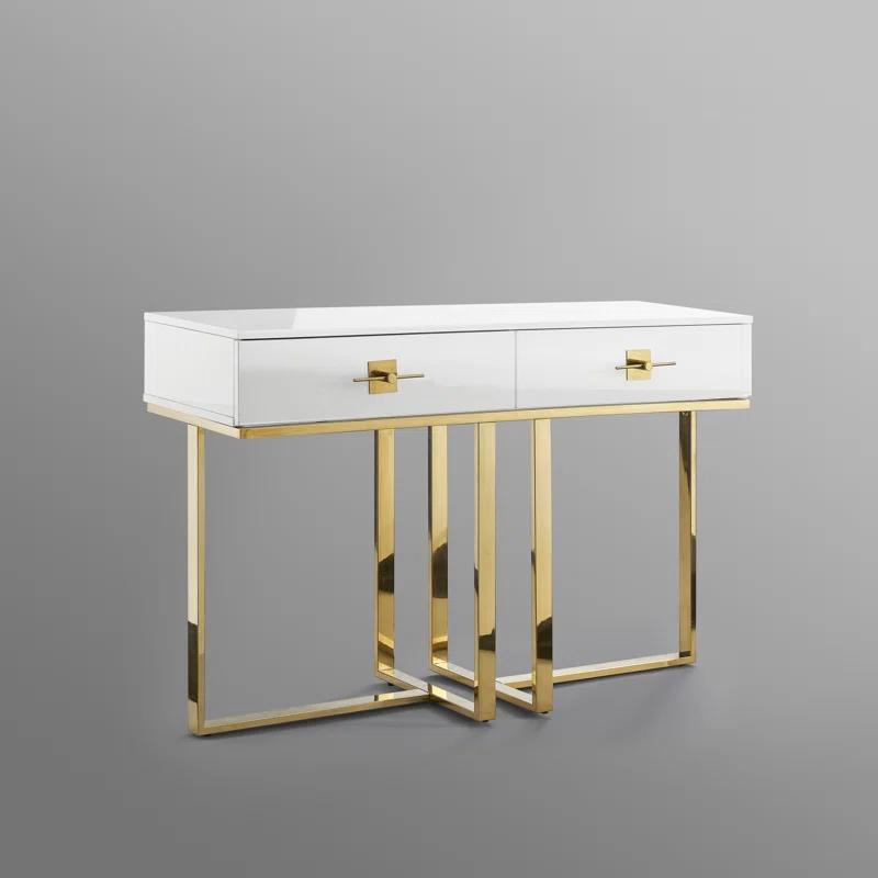 Nicole Miller Nicole Miller Plumeria  Console Table For Entryway Hallway
