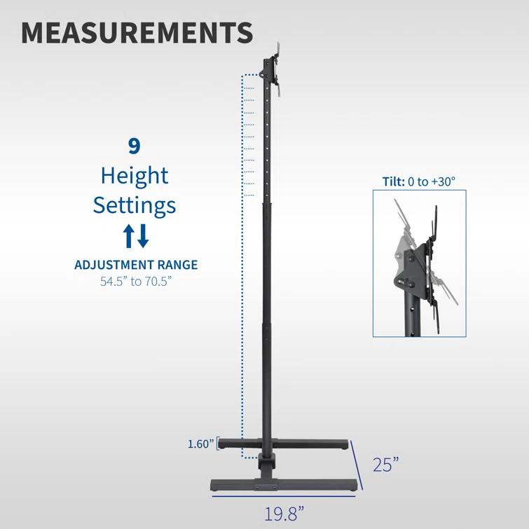 Vivo VIVO Tall TV Floor Stand for 13" - 50" Screens