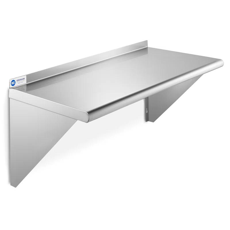 GRIDMANN NSF Stainless Steel Wall-Mount Shelf by Latitude Run