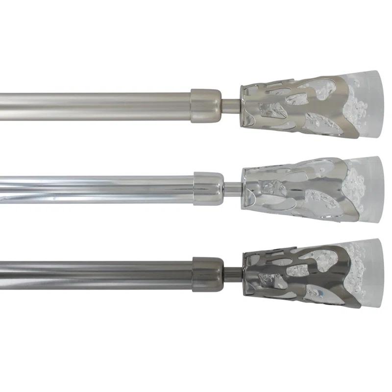 Evideco Luxury Steel Adjustable Single Curtain Rod