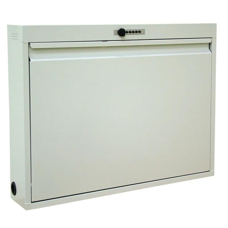 Omnimed Slim Line Steel Floating Desk with Power Outlet