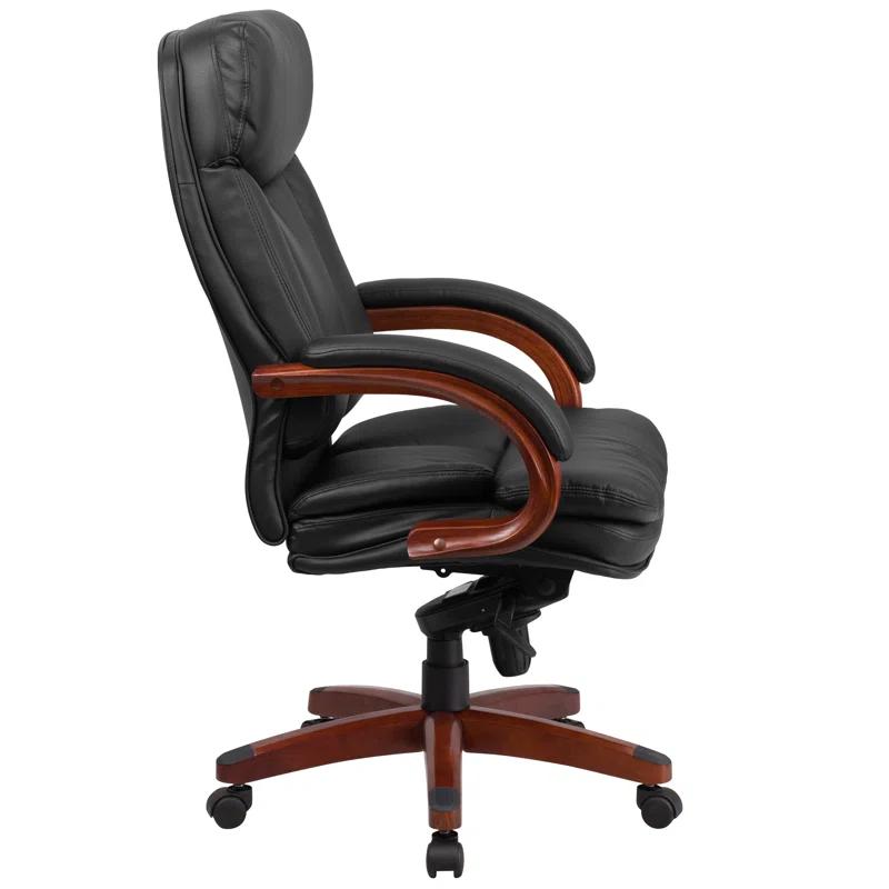 Flash Furniture High Back LeatherSoft Executive Swivel Ergonomic Office Chair with Synchro-Tilt Mechanism