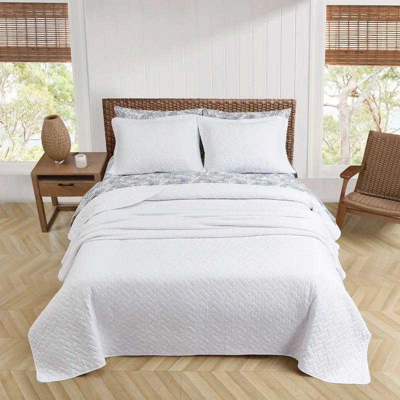 Tommy Bahama Home Tommy Bahama Raffia Solid Cotton Reversible Quilt Set