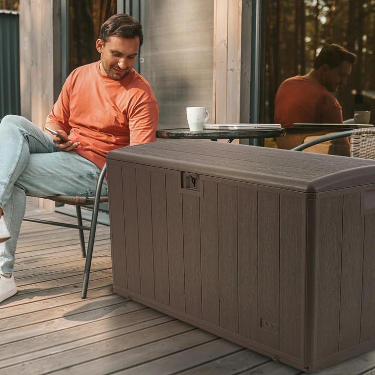 Plastic Development Group Plastic Development Group 130 Gallon Resin Outdoor Patio Storage Deck Box