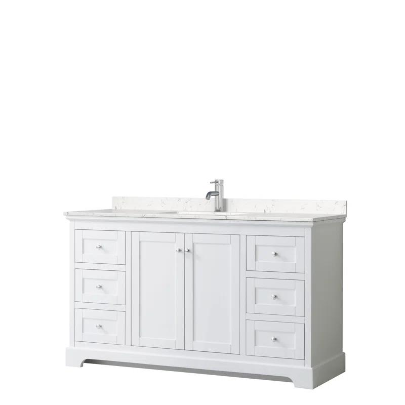 Wyndham Collection Avery 60'' Single Bathroom Vanity with Top