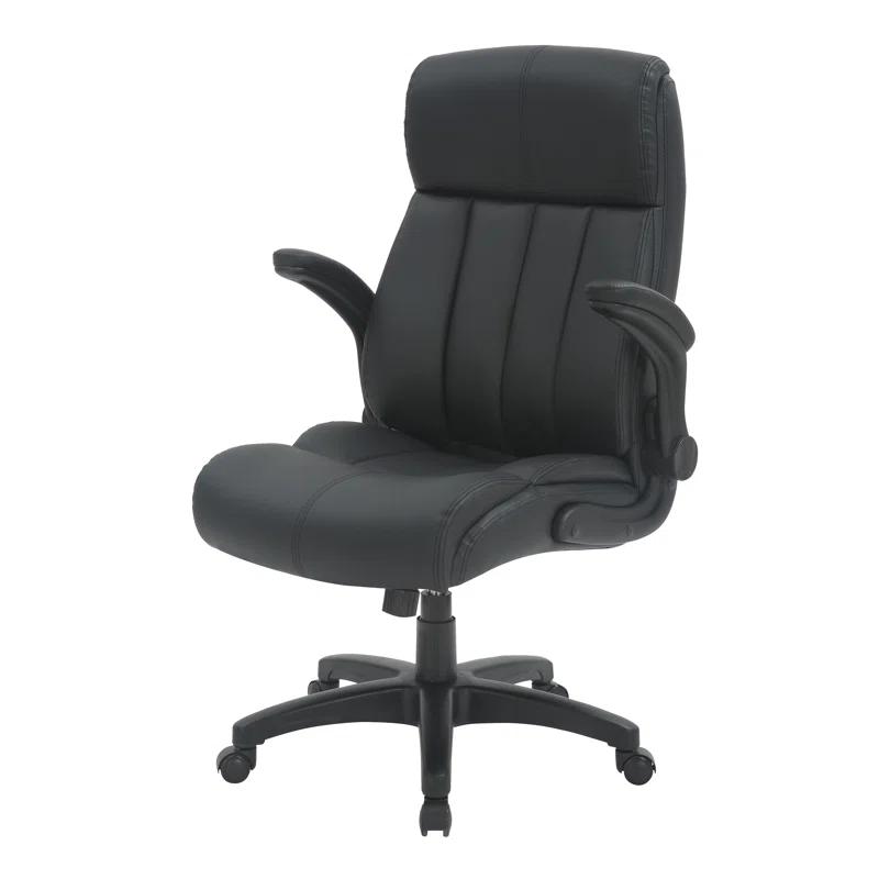 Winston Porter Baillie Medium Back Executive Office Chair with Flip-Up Arms