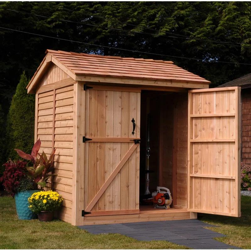Outdoor Living Today 6 ft. W x 6 ft. D Maximizer Cedar Wood Storage Shed