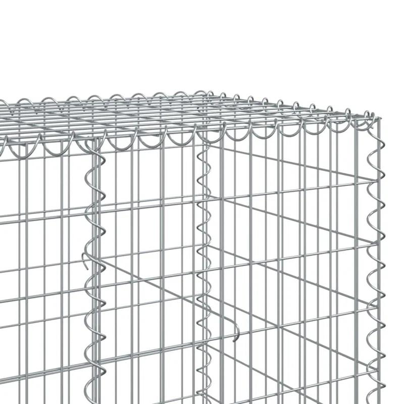 VidaXL Silver Metal Border Fencing