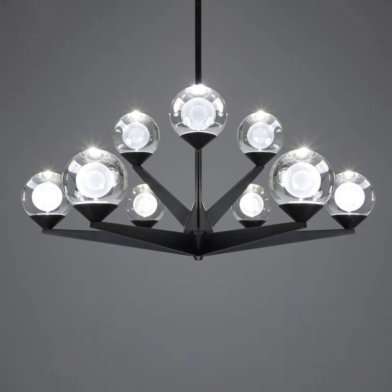Double Bubble 9 - Light Dimmable LED Sputnik Sphere Chandelier