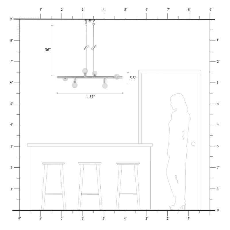 Everly Quinn Berinhard 6 - Light Pendant