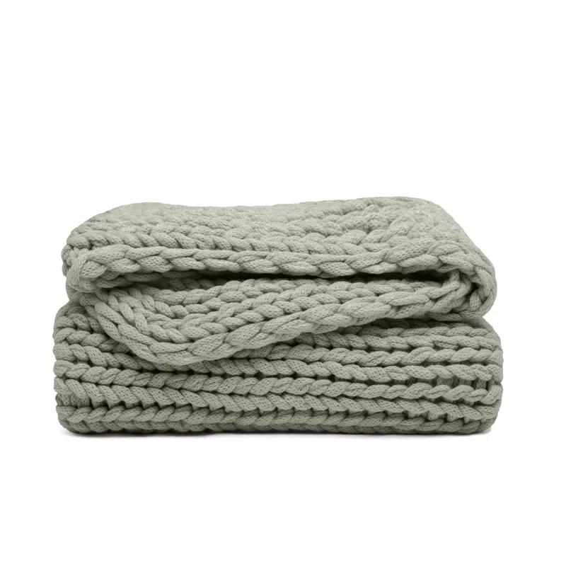 Becky Cameron Handmade Chunky Knit Throw Blanket