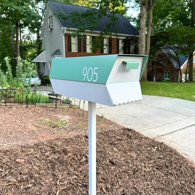 Modern Post Mounted Mailbox