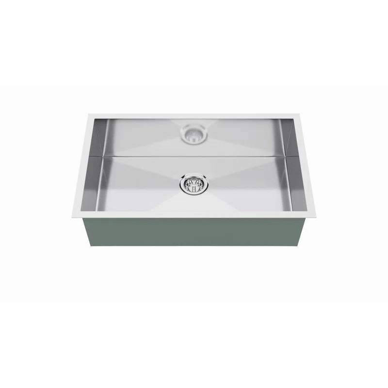 Blue Ocean 32" L x 19" W Single BowlStainless Steel Undermount Kitchen Sink