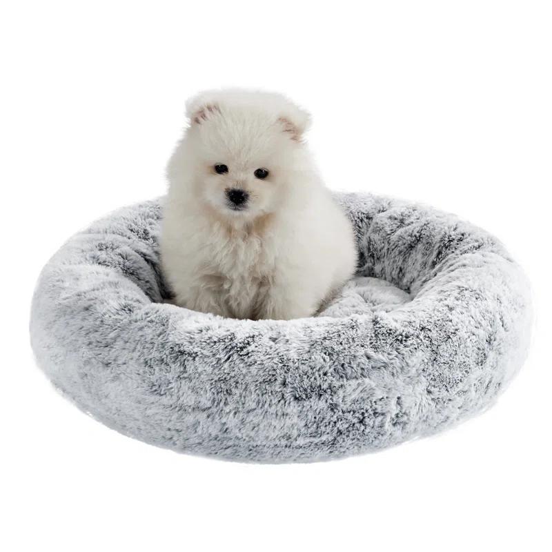 Best Friends By Sheri Best Friends by Sheri SnuggleSoft Faux Fur Memory Foam Calming Donut Bed