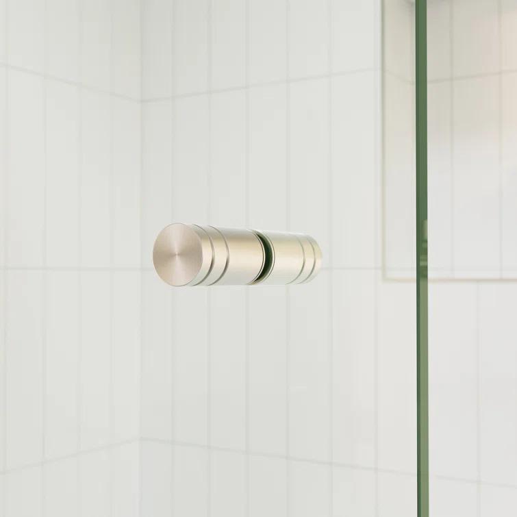 Glass Warehouse Illume 58.75 in. x 58.25 in. Fully Frameless Hinge Bathtub Door B-WH-58.75-BN