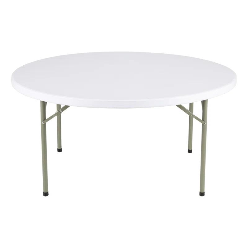 Norwood Commercial Furniture Round Blow-Molded Plastic Indoor/Outdoor Folding Training Table