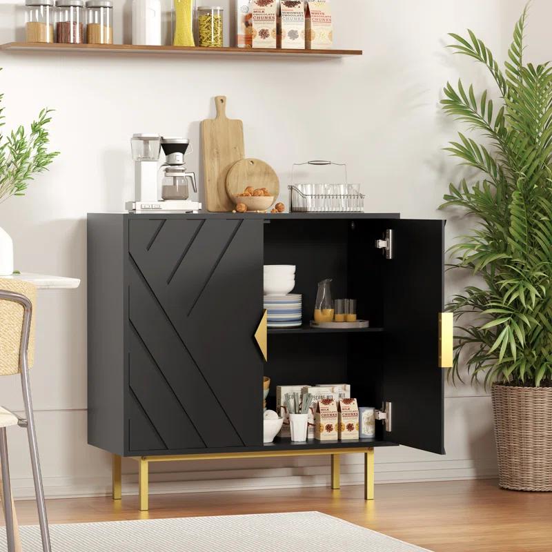 Mercer41 31.5" Modern Accent Cabinet With Shelve