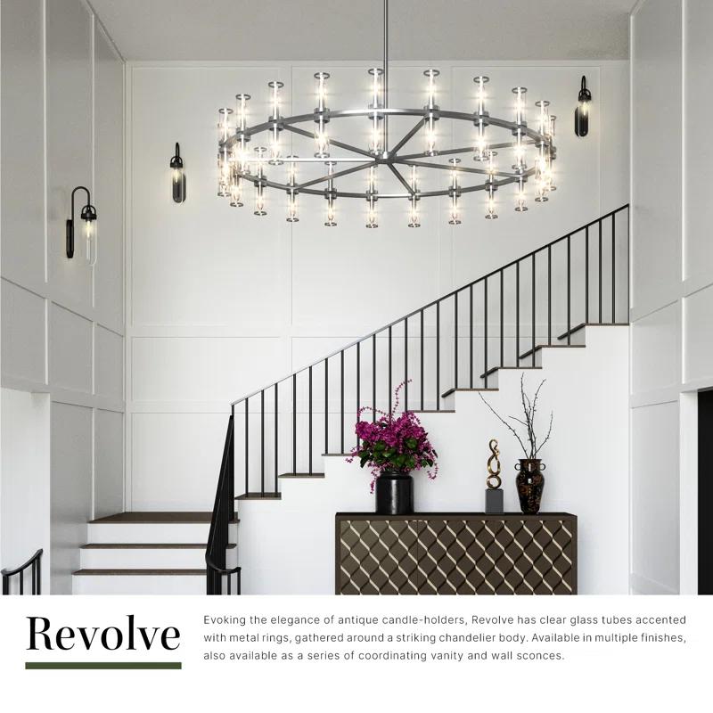 Alora Lighting Revolve 42 - Light Dimmable Wagon Wheel Chandelier