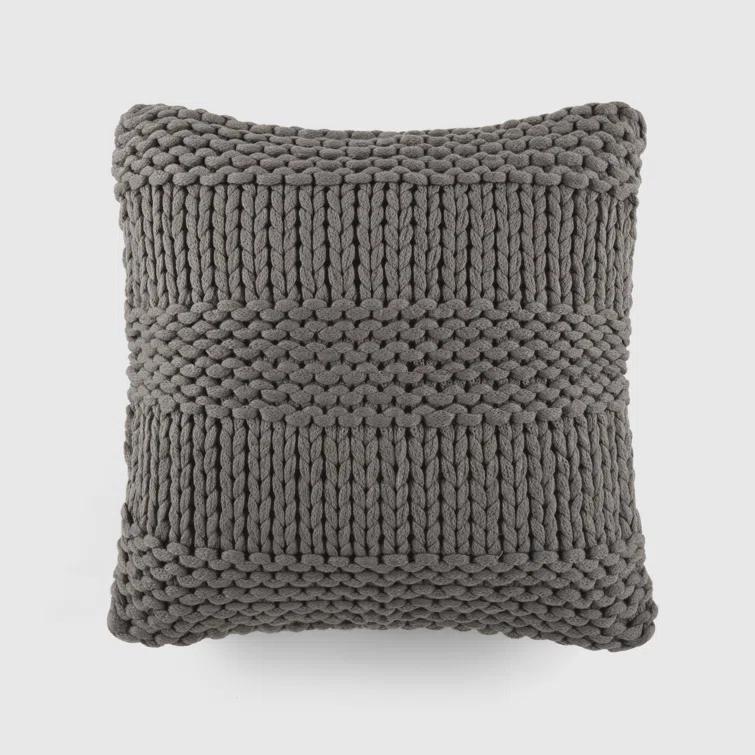 Becky Cameron Cozy Chunky Knit Acrylic Decor Throw Pillow