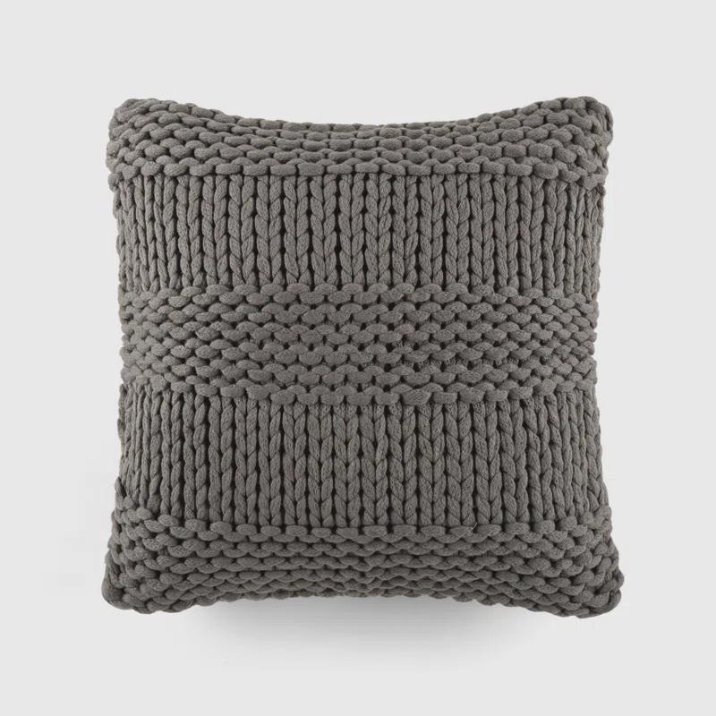 Becky Cameron Cozy Chunky Knit Acrylic Decor Throw Pillow