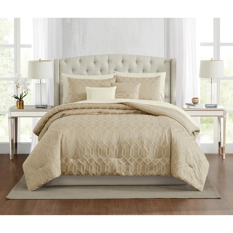 5th Avenue Lux Victoria Polyester Geometric Shapes Comforter Set