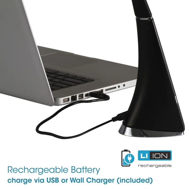 OttLite OttLite Wellness Recharge LED Desk LampPortable, Dimmable & Flexible Gooseneck, Rechargeable Battery