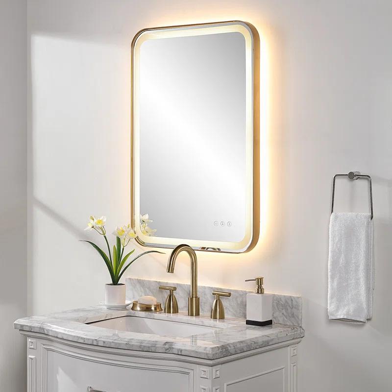 Uttermost Crofton Metal Flat LED Wall Mirror