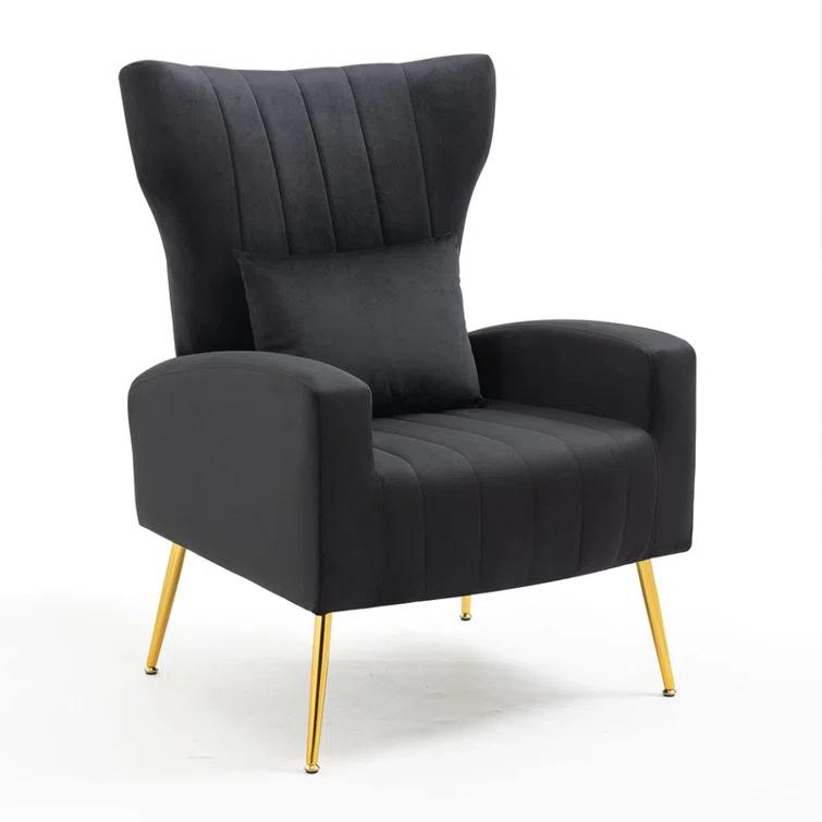 Mercer41 Upholstered Velvet Armchair (Set of 2)