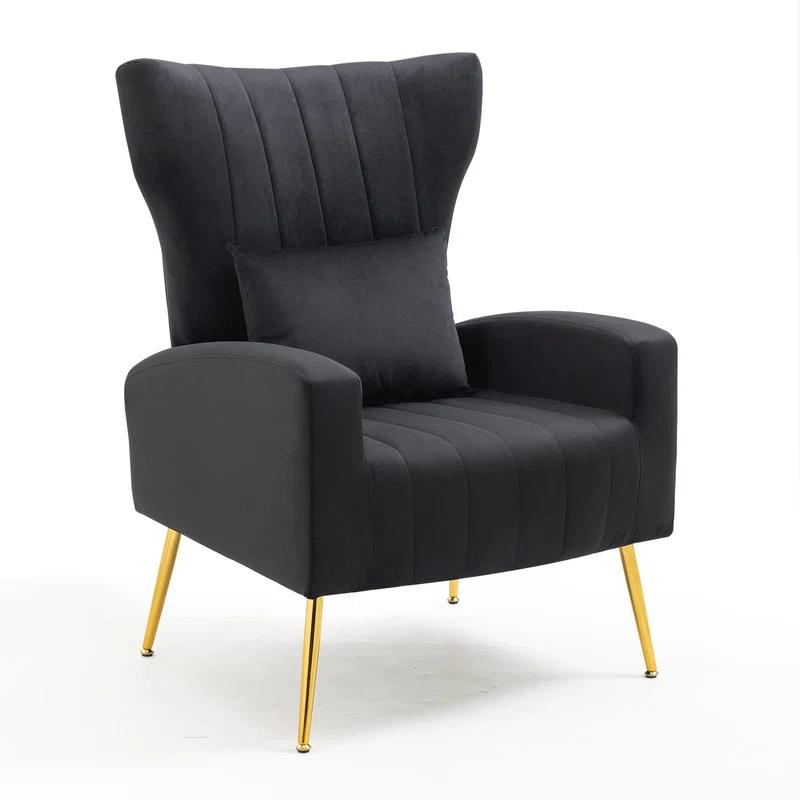 Mercer41 Upholstered Velvet Armchair (Set of 2)