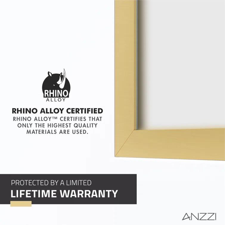 ANZZI Veil Series 34” W x 74” H Frameless Glass Fixed Shower Screen Shower Door SD-AZFL06001BGF