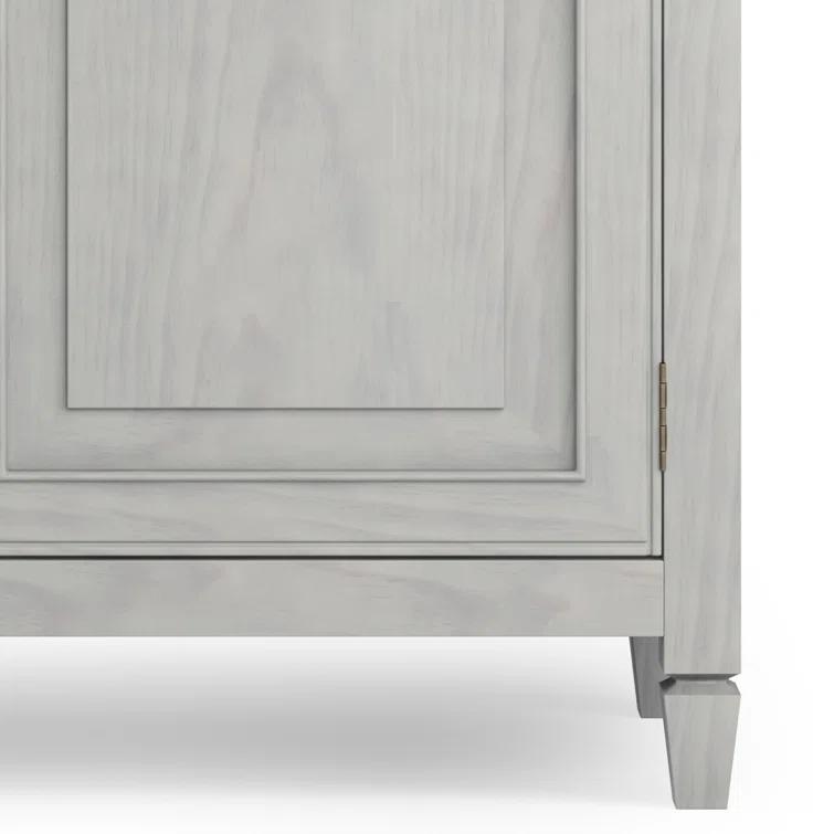 Simpli Home Connaught 40"W Solid Wood 2-Shelf Entryway Storage Cabinet with 2 Storage Drawers