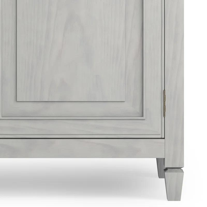 Simpli Home Connaught 40"W Solid Wood 2-Shelf Entryway Storage Cabinet with 2 Storage Drawers