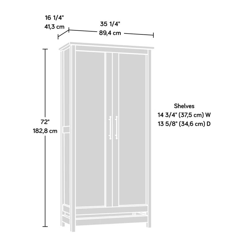 Gracie Oaks Karn 35.197'' Wide 6 - Shelf Storage Cabinet
