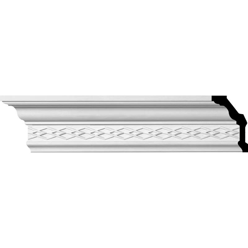 Ekena Millwork 4 1/8"H x 2 3/8"P x 4 7/8"F x 94 1/2"L, (2 3/4" Repeat), Robin Crown Moulding