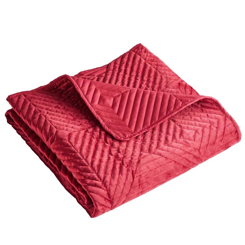 Riviera Velvet Quilted Throw