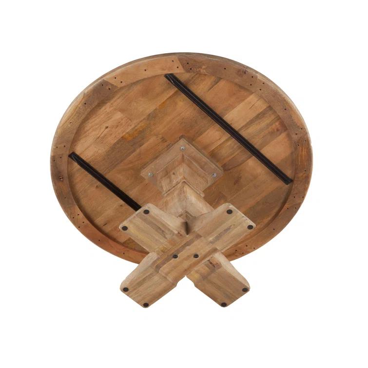 48" Round Reclaimed Wood Farmhouse Dining Table