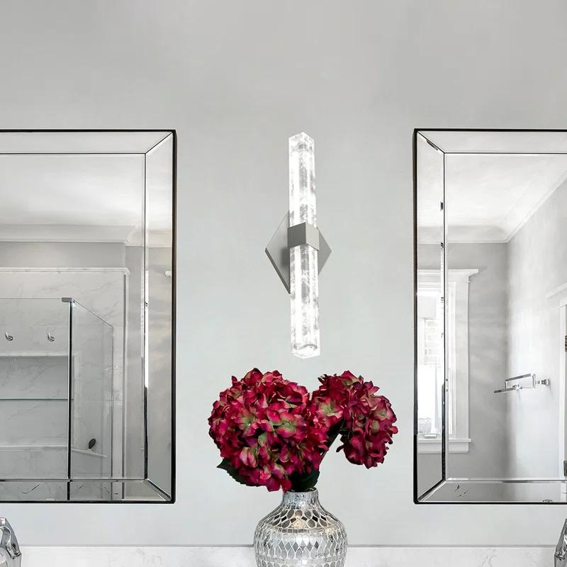 Modern Forms Regal 18" Dimmable LED Vanity Light With Crystal Shade